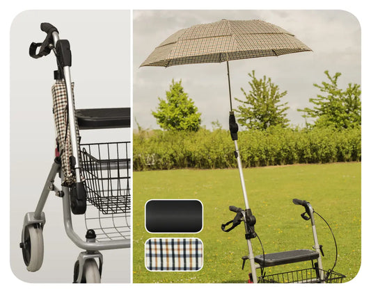 Regenschirm mit Halterung zum Rollator Standard