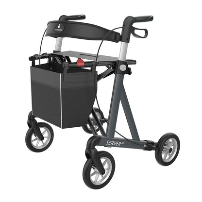 Rollator Server HD mit Softbereifung und Rückengurt anthrazit