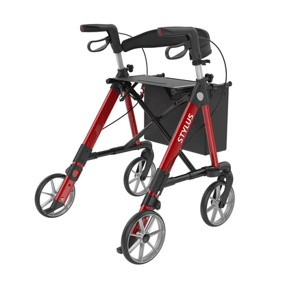 Standard-Rollator Stylus mit Rückengurt & Stockhalter